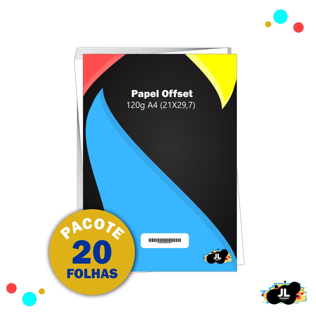 Papel Offset Sulfite 120g A4 20 Folhas Shopee Brasil