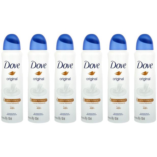 Kit Desodorante Dove Original Aerossol Antitranspirante Unissex 150ml