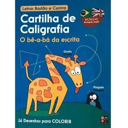 Cartilha De Caligrafia Letras Bastão E Cursiva bilíngue Shopee Brasil