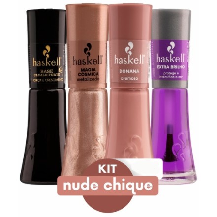 Kit Haskell 4 Esmaltes Nude Chique Shopee Brasil
