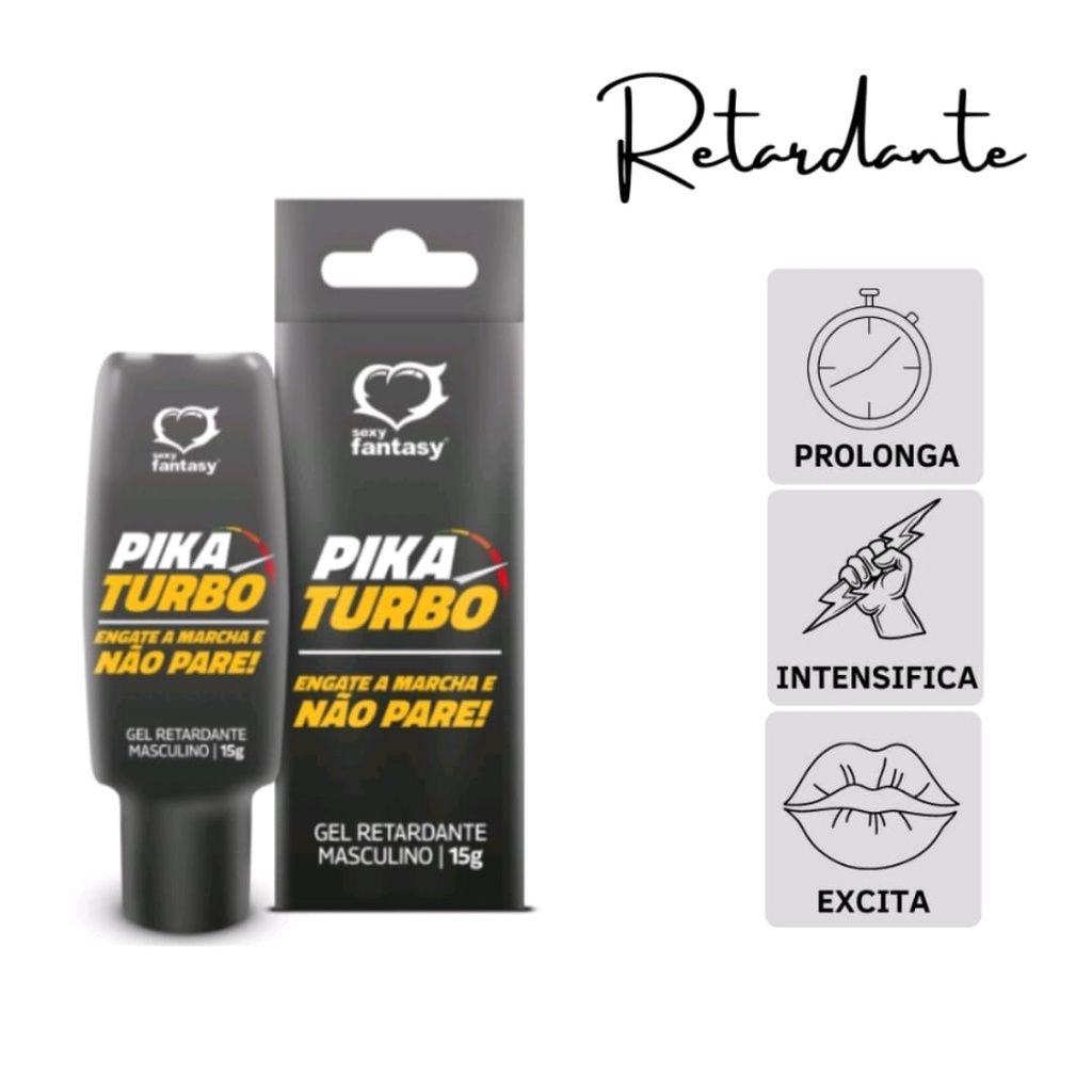 PIKA TURBO GEL RETARDANTE MASCULINO 15G SEXY FANTASY Shopee Brasil