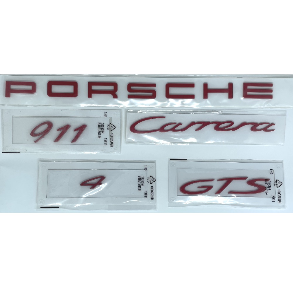 Emblema Letra Porsche Carrera Gts Vermelho Shopee Brasil