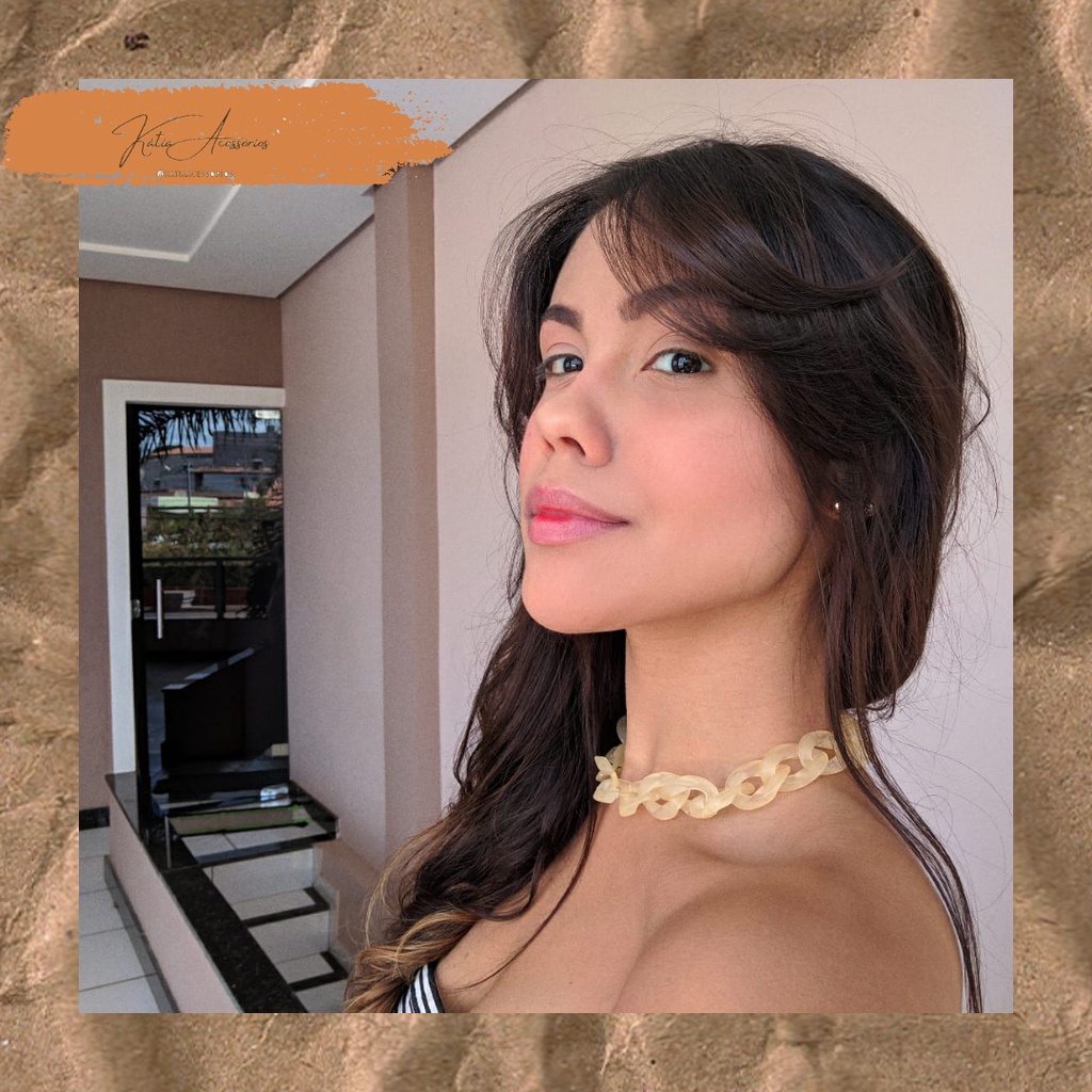 Colar Moderno De Corrente Nude Shopee Brasil