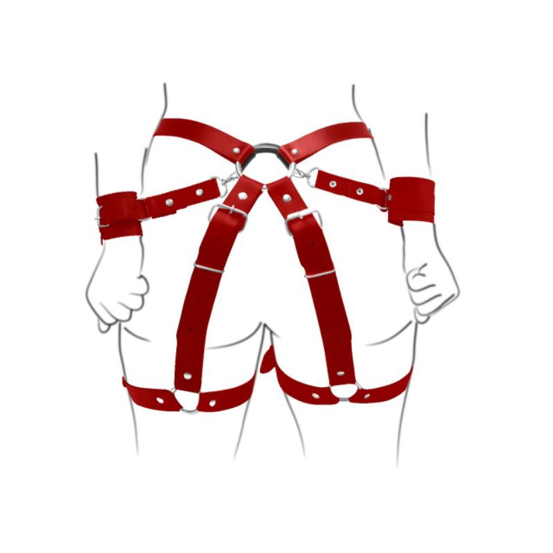 Harness Para Cintura E Algema BRINDE Venda Em Couro Pelucia