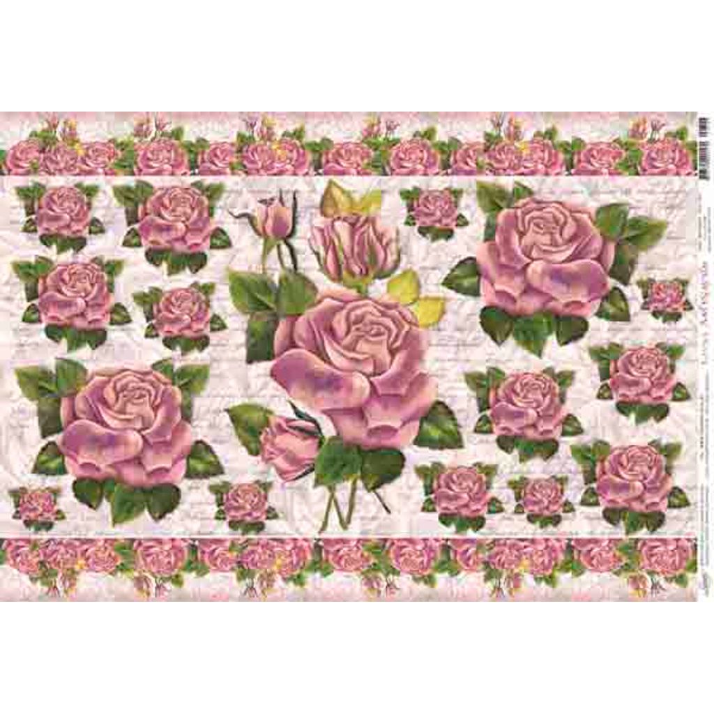 Papel Decoupage Grande Rosas PD 309 Litoarte Shopee Brasil