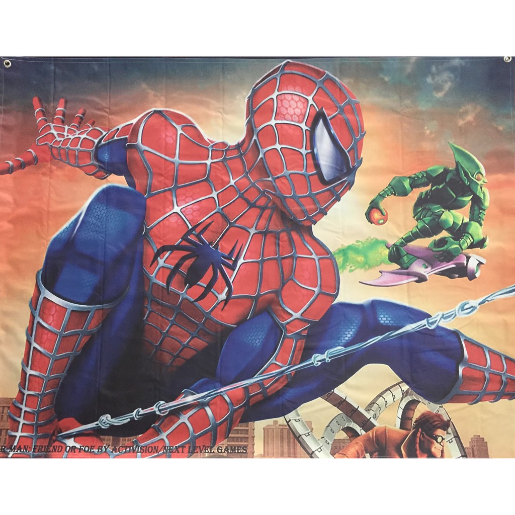 Kit Conjunto Painel De Festa Homem Aranha 130x100 05 Displays De