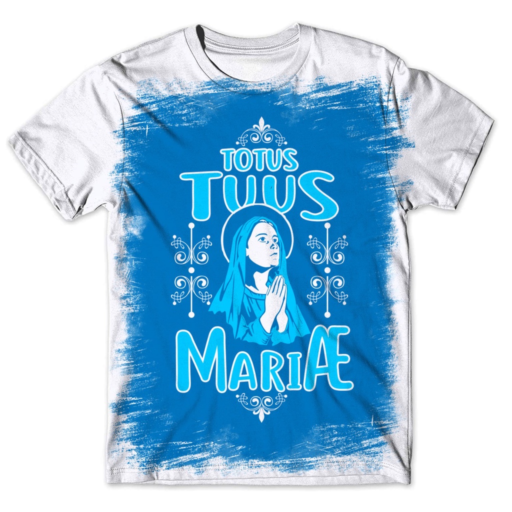 Camisa Camiseta Masculina Feminina Infantil Totus Tuus Mariae Virgem