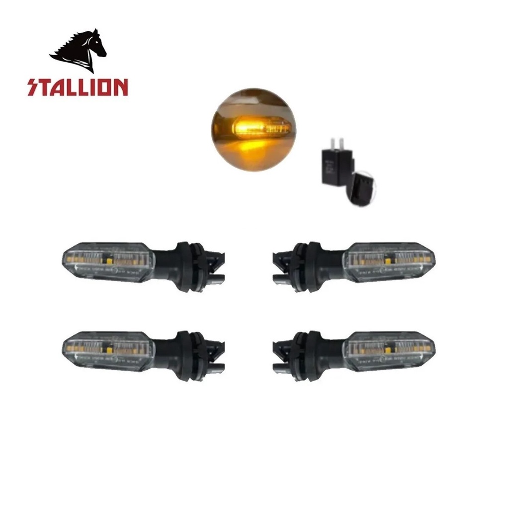 Pisca Seta Led Sequencial E Rele Stallion Cb Twister 2022 Kit 4