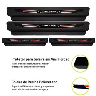 Kit Soleira Resinada Prote O Porta Jeep Compass Sport Shopee Brasil