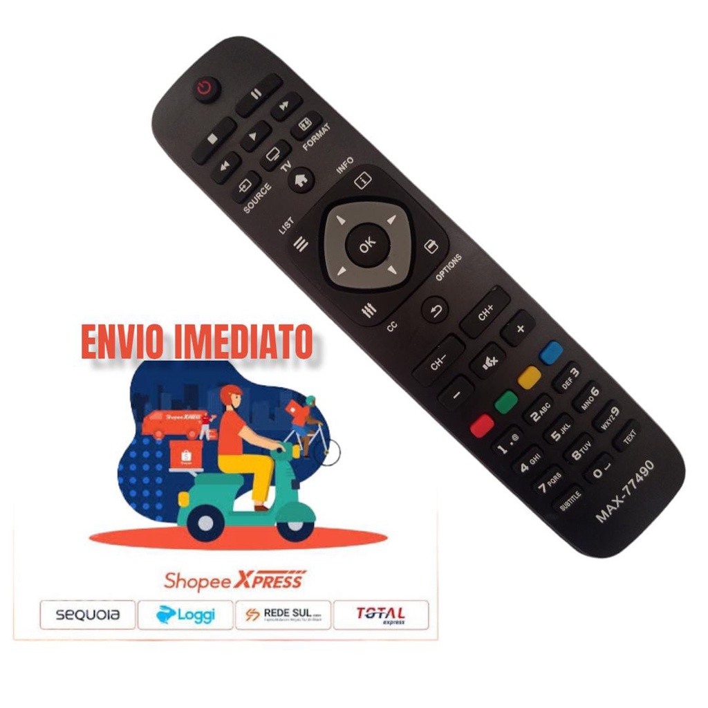 Controle Remoto Para Tv Philips Smart PFL 32PFL3517 Shopee Brasil