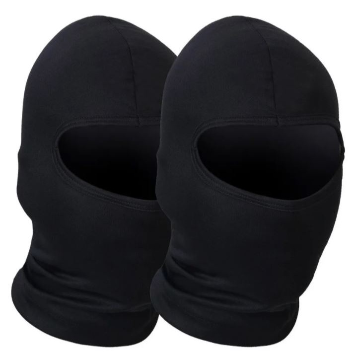 Kit Toucas Ninja Balaclava Algod O Frio Resistente Preta Motoqueiro