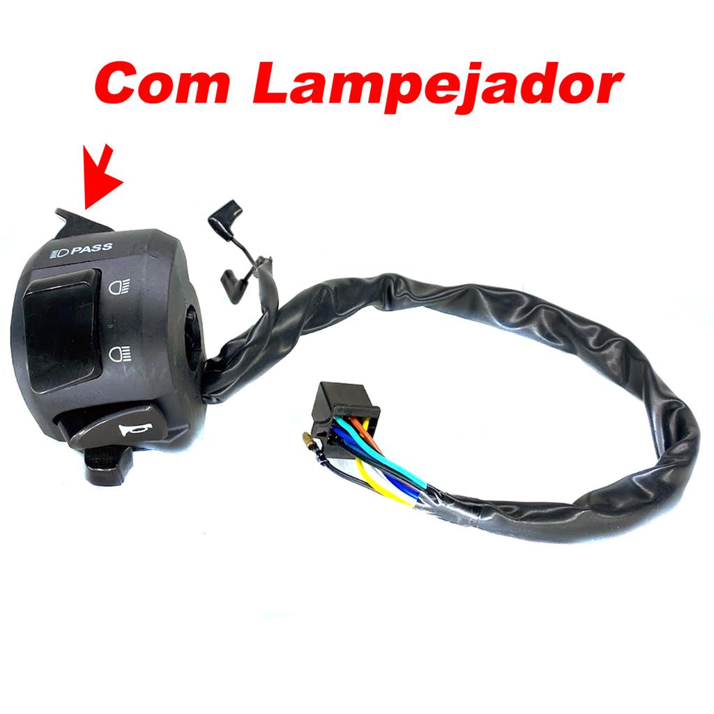 Chave luz punho xre 300 para nxr bros 160 lampejador não precisa