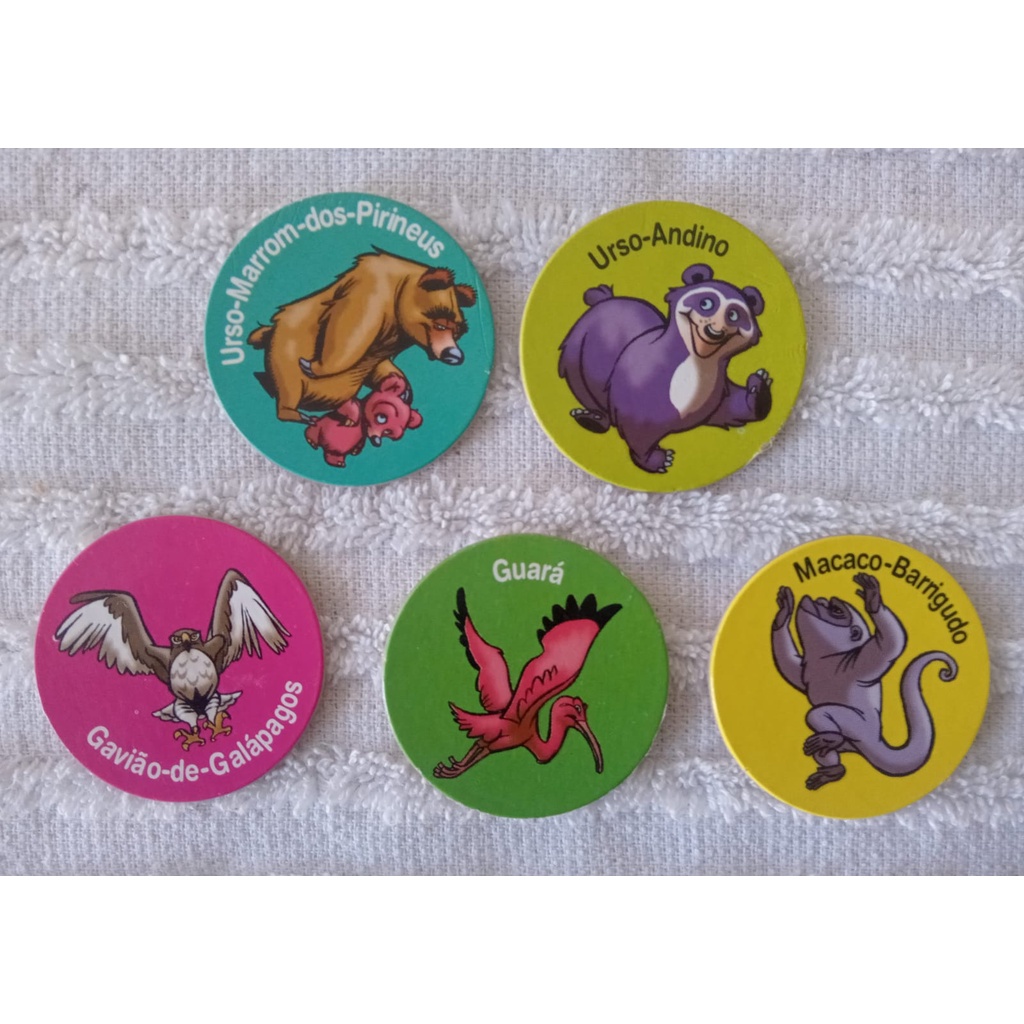 Tazos Ping Pong Animais Em Extin O Kit Shopee Brasil