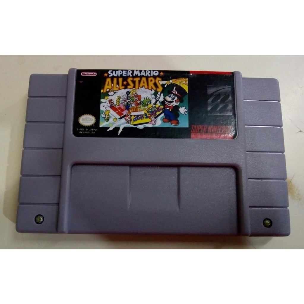 Fita Super Mario All Stars Jogo Snes Cartucho Salvando Nintendo