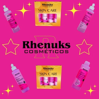 Kit Skin Care Tratamento Facial Rosa Mosqueta 4 pçs Rhenuks Shopee Brasil