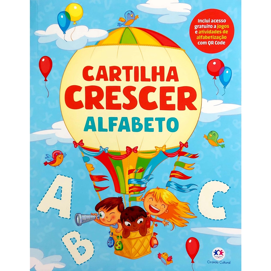 Livro Cartilha Crescer Alfabeto P Ginas Ciranda Cultural Shopee