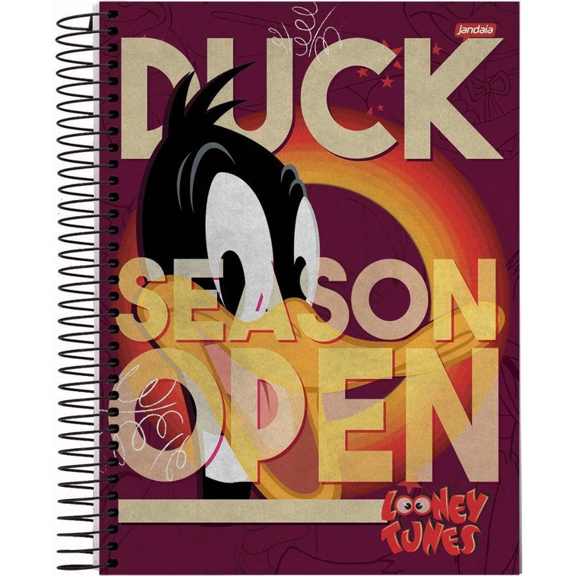 Caderno Espiral Looney Tunes Patolino 1 Materia 80 Folhas Jandaia