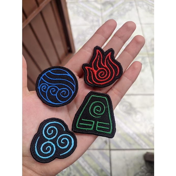 Kit 4 Patches Avatar A Lenda De Ang Bordado Termocolante Shopee Brasil