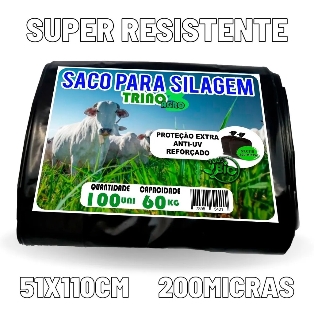 Saco De Silagem X Micras Pacote Unidades Shopee Brasil