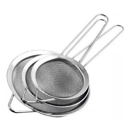 Kit Peneiras A O Inox Utens Lio Cozinha Coador Tam P M G Shopee Brasil