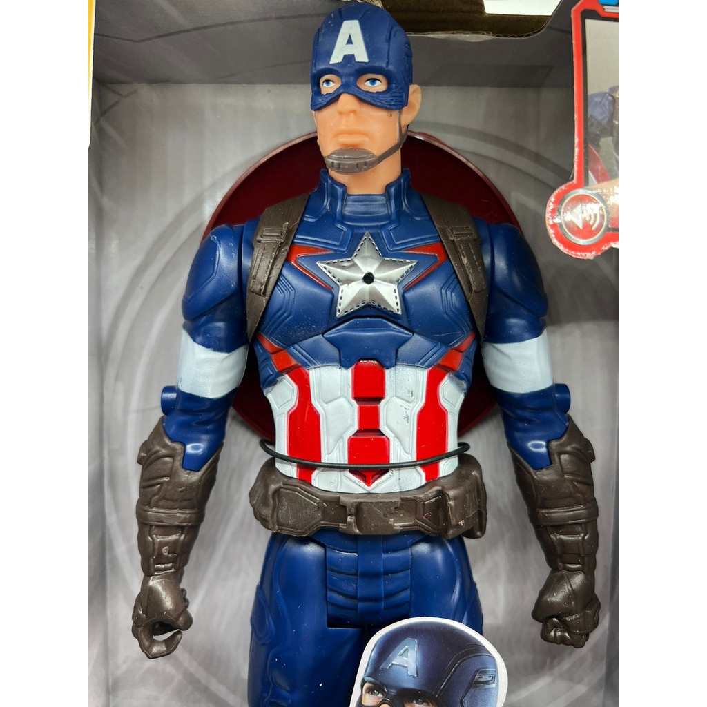 Boneco Capitão América Vingadores Articulado Luz Som 30 Cm Envio