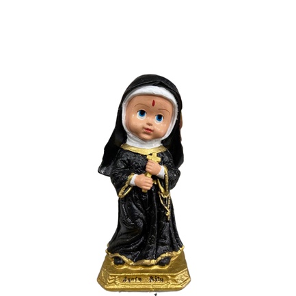 Imagem Santa Rita Baby 15cm Borracha Inquebrável Shopee Brasil