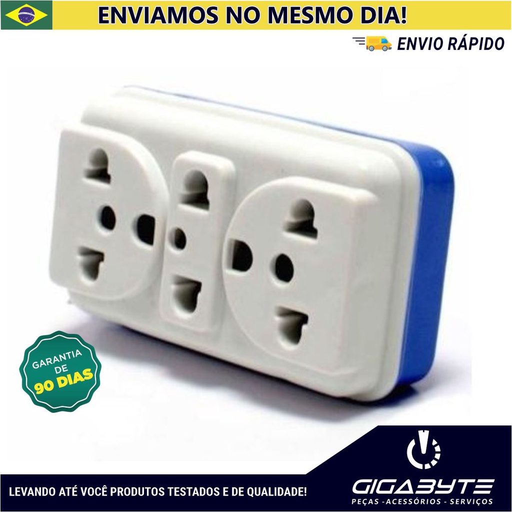 Adaptador Benjamim T Triplo Todas Tomadas Padr O Novo Antigo Shopee