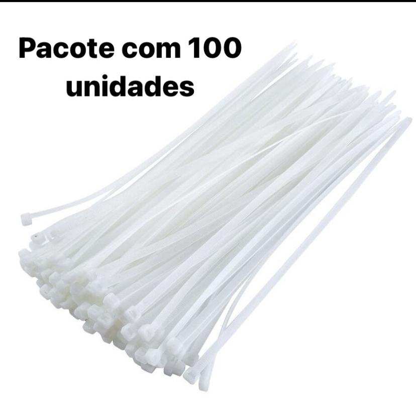 Abraçadeiras de Nylon Force Line 100 peças transparente 2 5 X 100mm