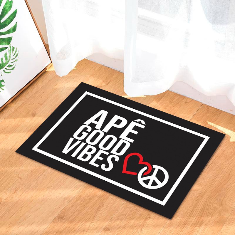 Tapete Capacho Para Porta De Entrada Ape Good Vibes Shopee Brasil