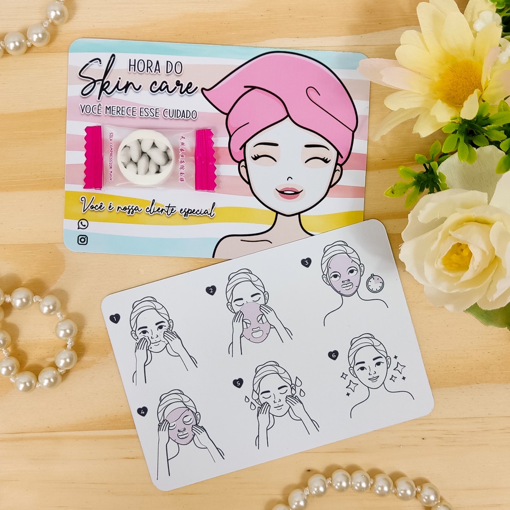 Card Skincare Personalizado M Scara Desidratada Mimo Cliente