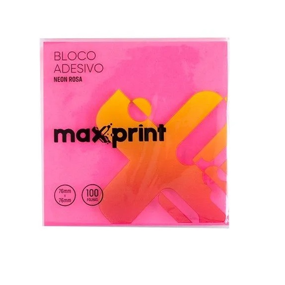 Bloco Adesivo Maxprint Neon Mm X Mm Folhas Shopee Brasil