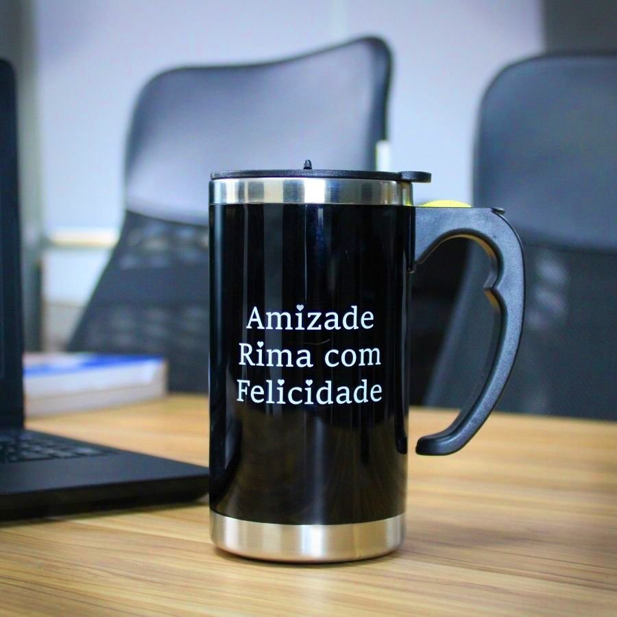 Caneca Mixer Misturadora Inox Ml Tampa A Pilha Shopee Brasil