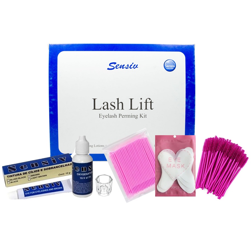 Kit Completo Sensiv Lash Permanente C Lios Ox Pads Tintura Shopee Brasil