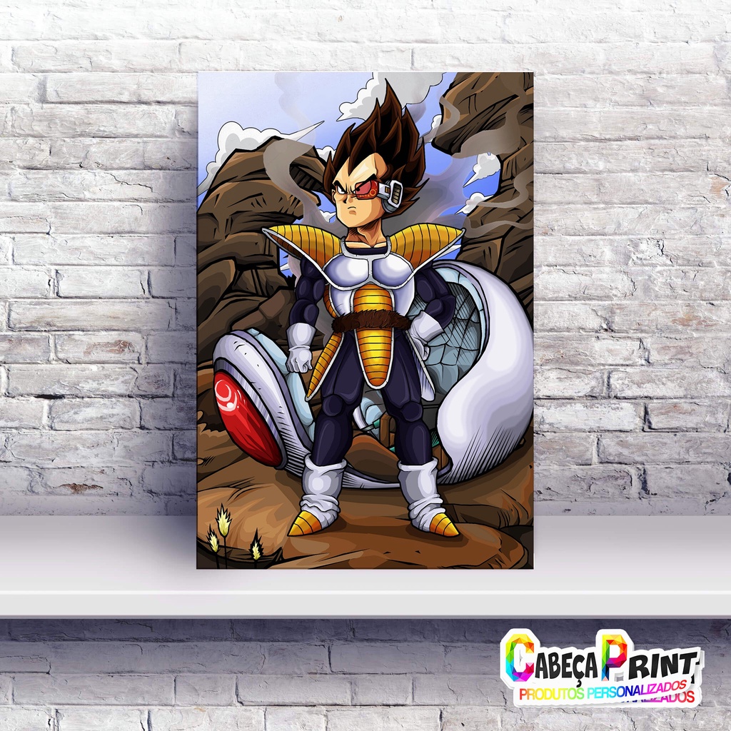 Placas Decorativa Mdf Dragon Ball Z Vegeta Shopee Brasil