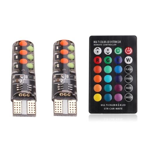 T W W Rgb Led Smd Cob Multicolor Canbus Controle Remoto Luzes