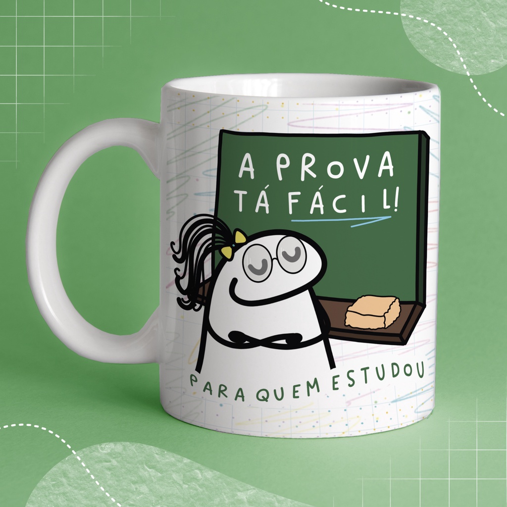 Caneca Personalizada Flork Dia dos Professores A prova está fácil