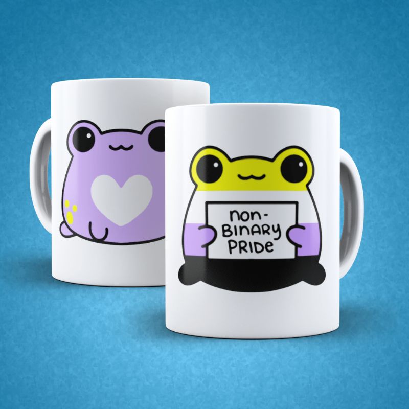 Caneca Pride Sapinho Non Binary Porcelana Shopee Brasil