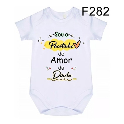 Body Beb Frases Sou O Pacotinho De Amor Da Dinda F Shopee Brasil