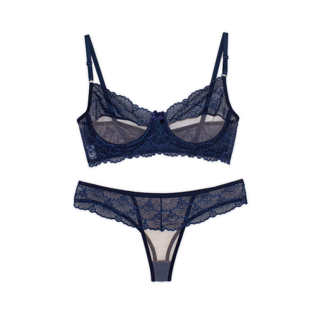 Conjunto Sexy Lingerie Tule Renda Sutiã Sem Bojo e Calcinha Shopee Brasil