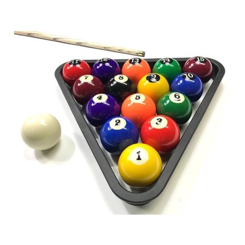 Jogo Bolas De Sinuca Bilhar Numeradas Mm Branca Triangulo Shopee