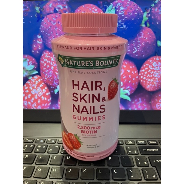 Vitamina Para Cabelo Pele E Unhas Goma Sabor Morango 2500mcg Shopee