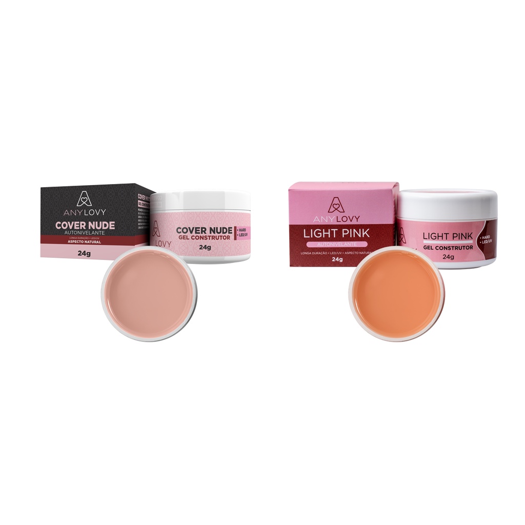 Kit Gel Para Unha ANYLOVY COVER NUDE E LIGHT PINK G Shopee Brasil