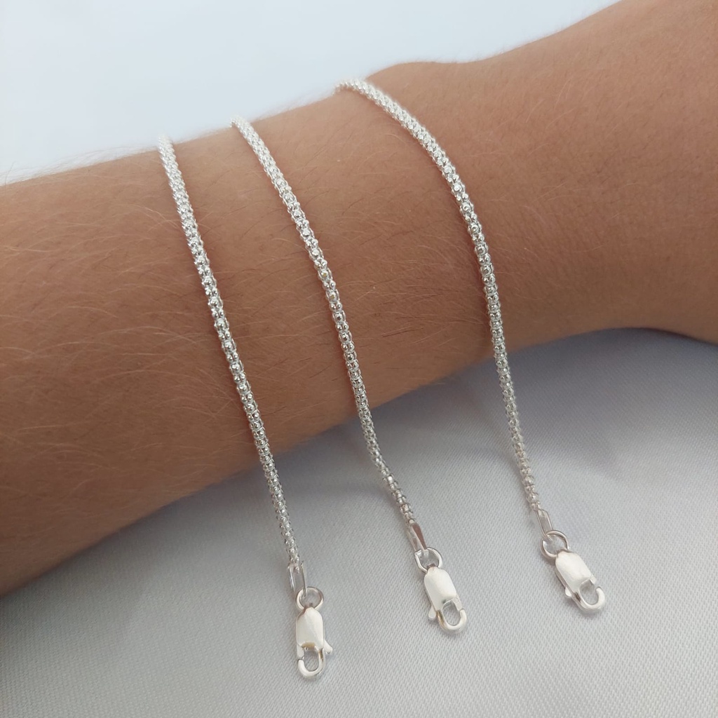 Pulseira pipoca em Prata 925 legítima diamantada Shopee Brasil