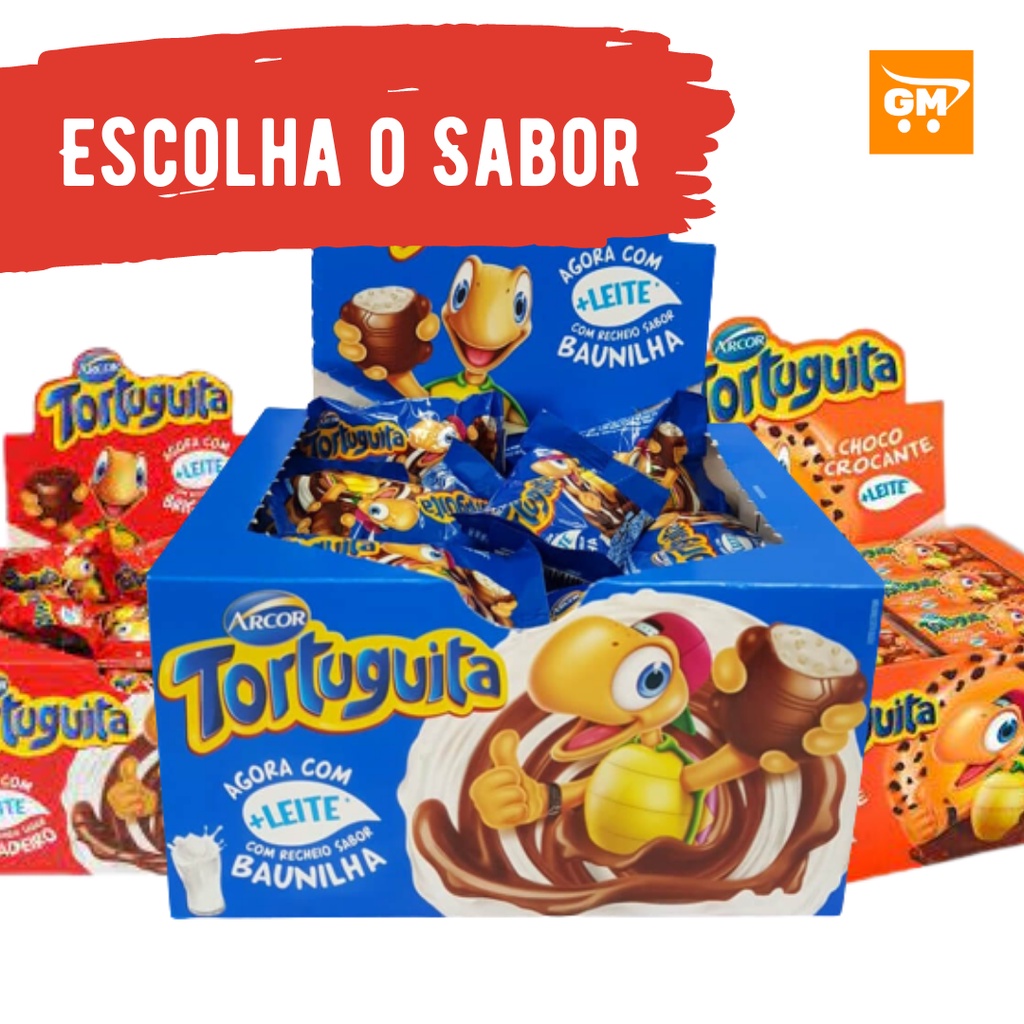 Chocolate Tortuguita Caixa 24 Unidades Escolha O Sabor Shopee