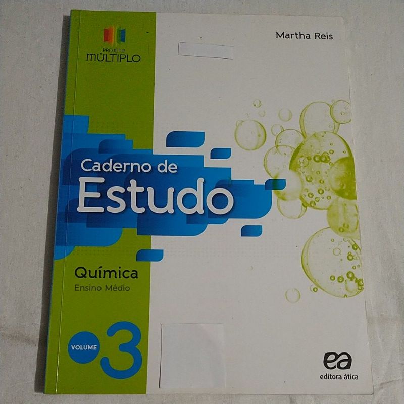 PROJETO MÚLTIPLO QUÍMICA CADERNO DE ESTUDO VOLUME 3 MARTHA REIS 1