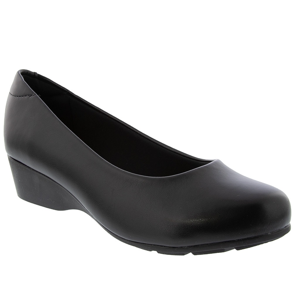 Scarpin Modare Anabela Ultraconforto Preto Shopee Brasil