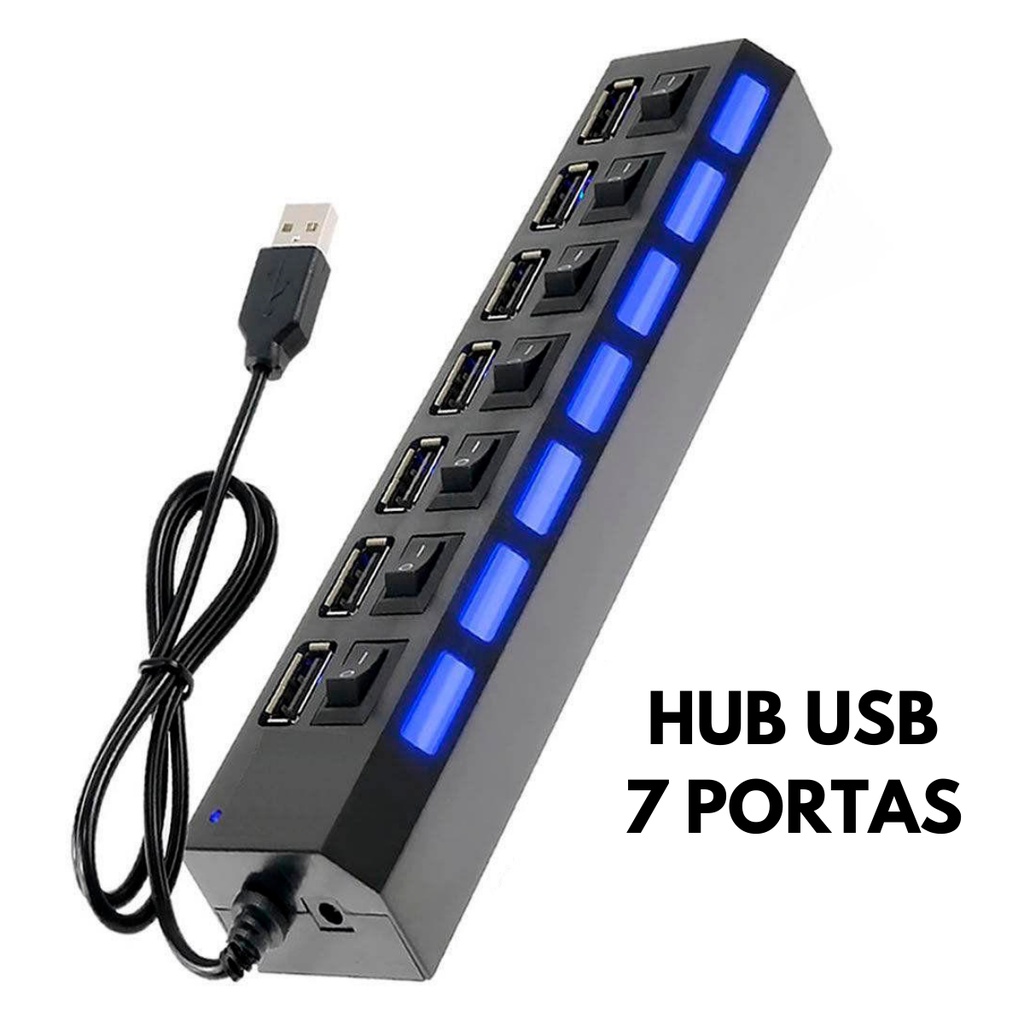 Hub Usb Extensor Usb Portas Para Notebooks Shopee Brasil