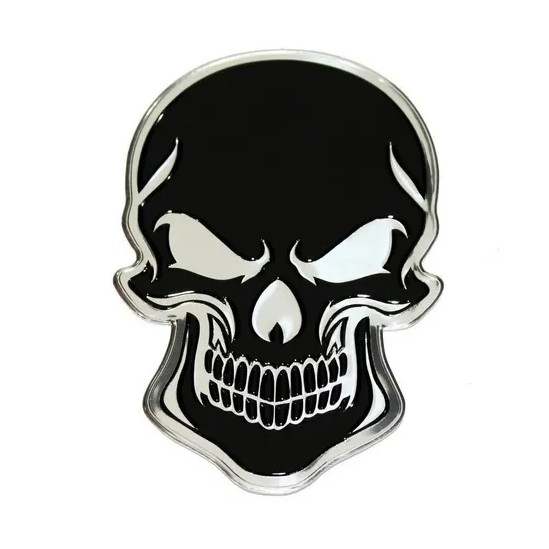 Emblema Caveira Cranio Adesivo Decorativo Moto Harley Suzuki Shopee