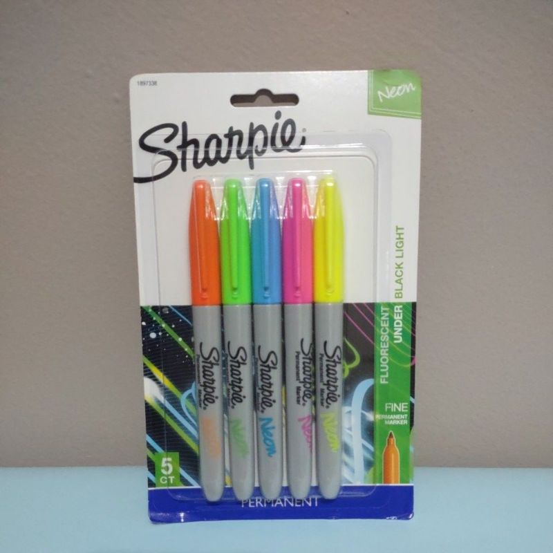 Marcador Permanente Ponta Fina Neon Sharpie Shopee Brasil