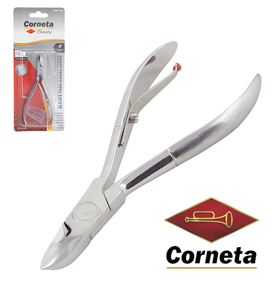 Alicate Cortador De Unha Curvo De Inox 4 10 5cm Na Cartela Shopee